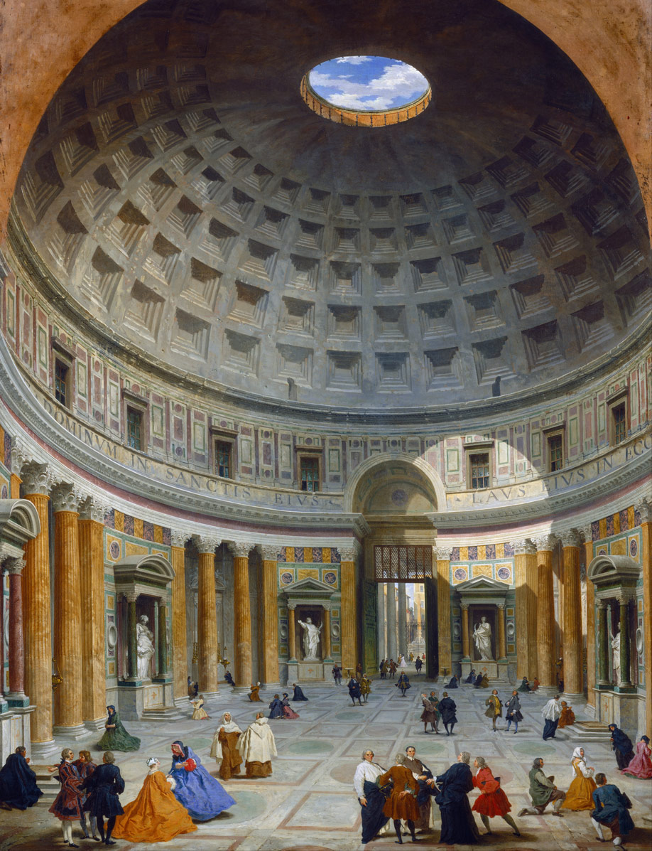 Джованни Паоло Панини, Интерьер римского Пантеона, 1735