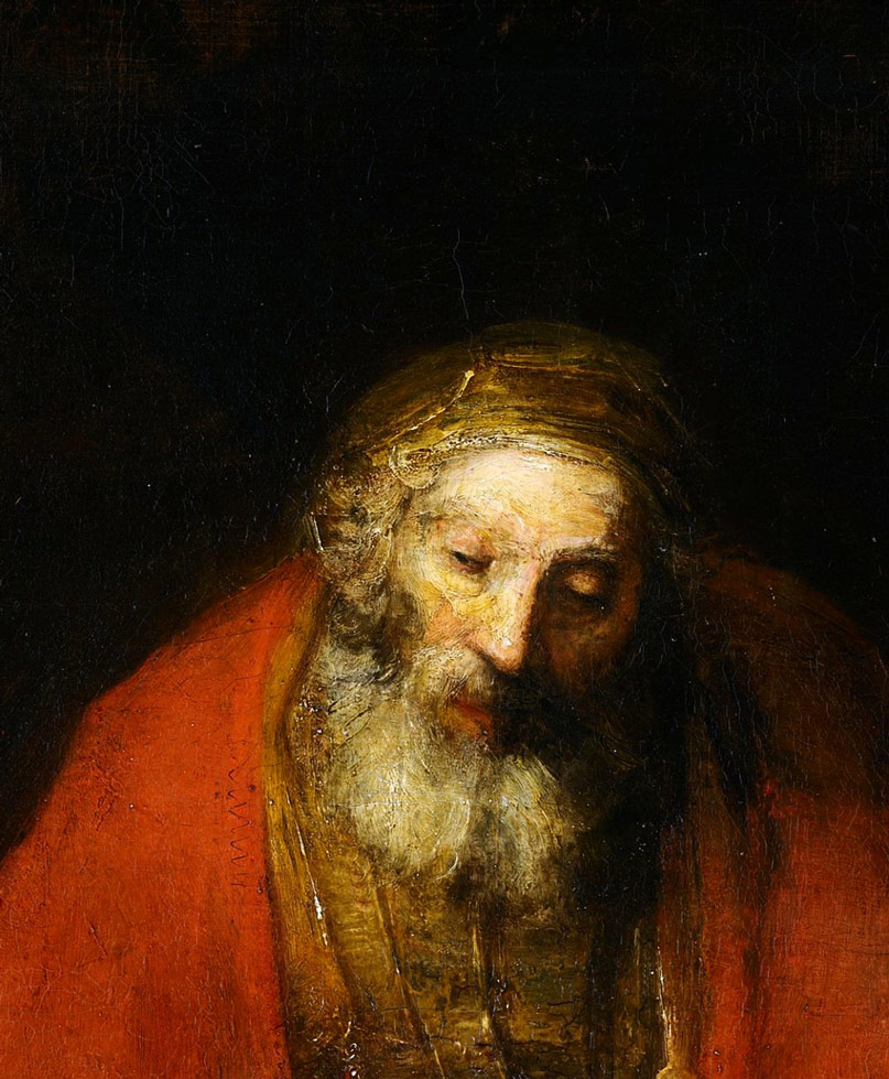 Рембрандт, Возвращение блудного сына, 1660-е, деталь